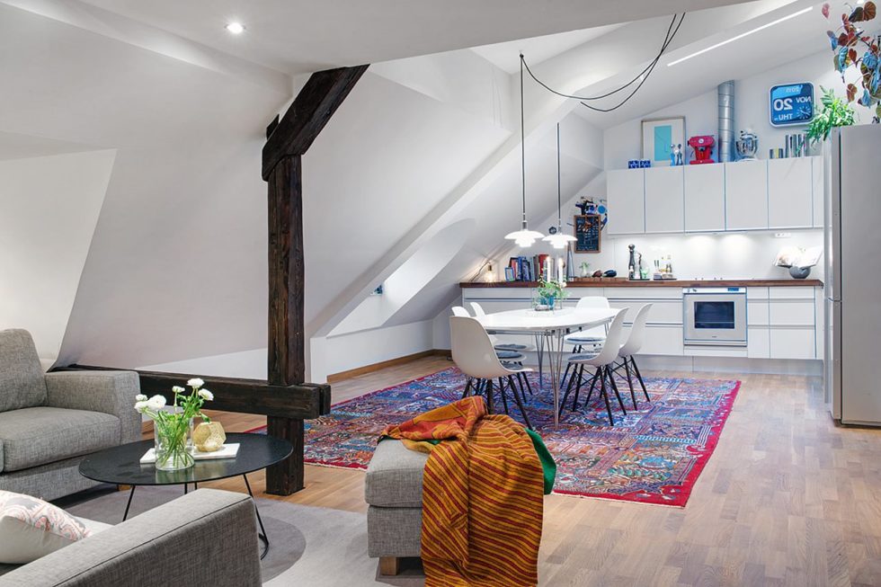 Modern Attic Apartment in the Scandinavian Style
