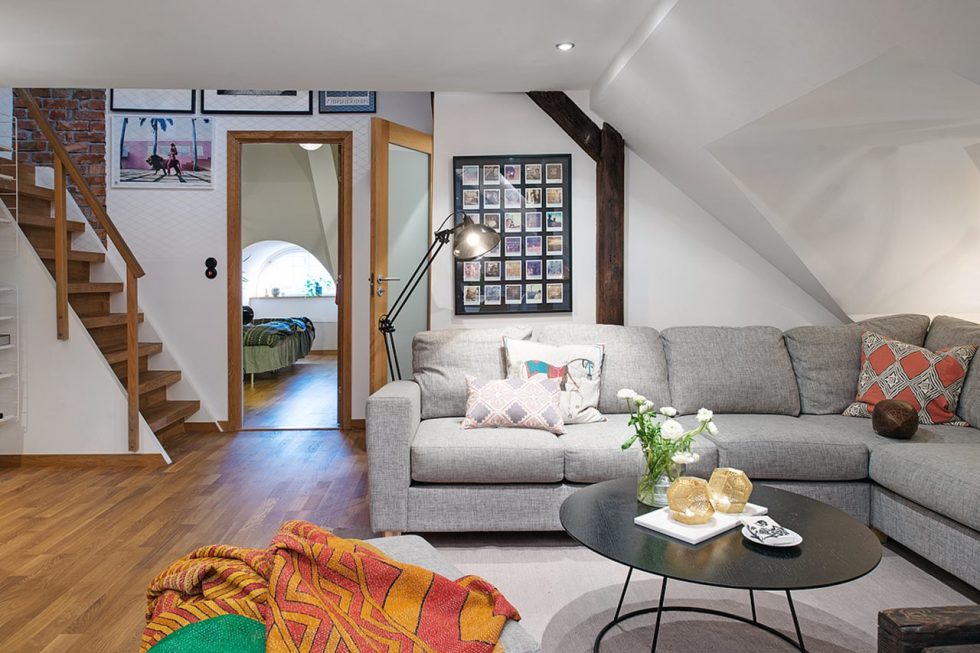 Modern Attic Apartment in the Scandinavian Style