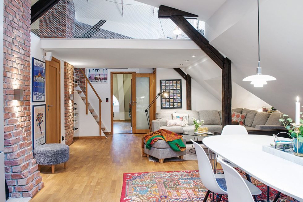 Modern Attic Apartment in the Scandinavian Style