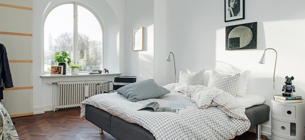 Bedroom design in Scandinavian style