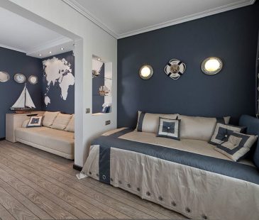 How to make design of a room in Marine style for boys