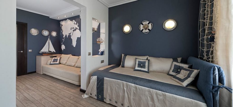 How to make design of a room in Marine style for boys