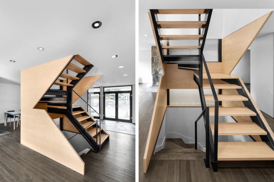 Stylish country house near Montreal - staircase to the second floor