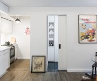 The sliding wall is a good way to expend the space of a small apartment
