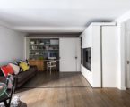 The sliding wall is a good way to expend the space of a small apartment