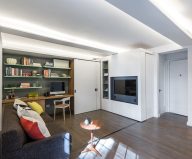 The sliding wall is a good way to expend the space of a small apartment