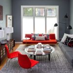 Livingroomandbedroomdesigninretrostyleofatwo roomapartment