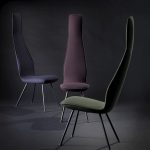 Poppe chair is very narrow with a high chair back