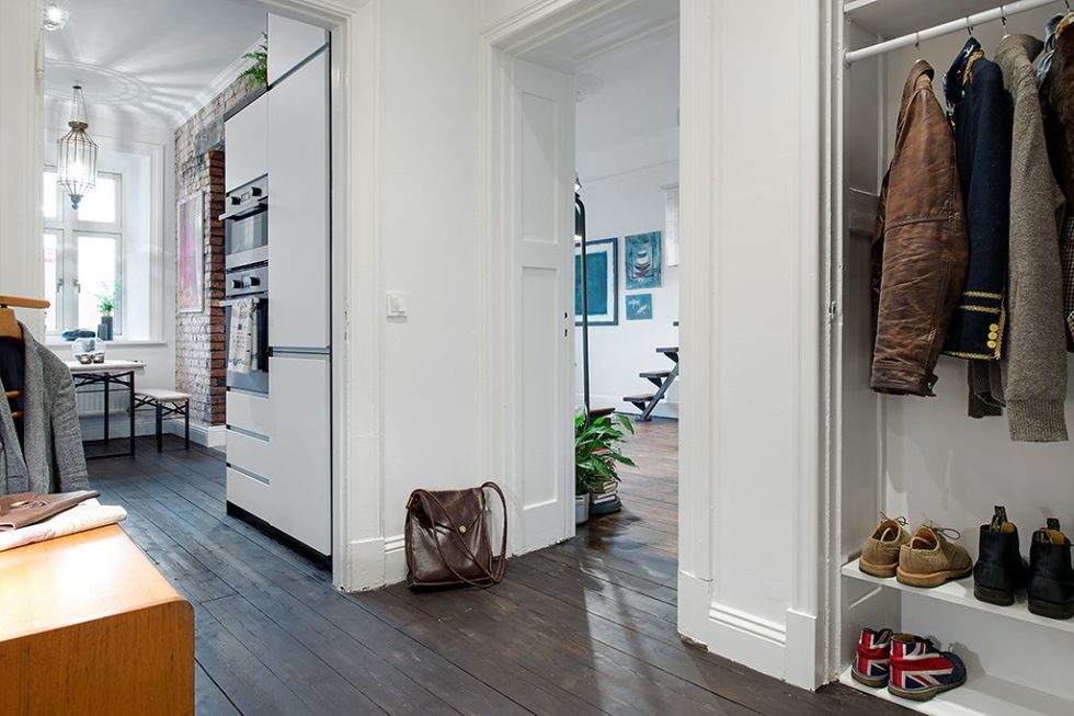 The Delightful Design of the Studio Flat Scandinavian Style - hall