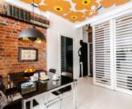 Bright and stylish interior of the apartment in Warsaw