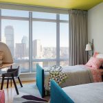 Modern apartment with three bedrooms decorated in eclectic style