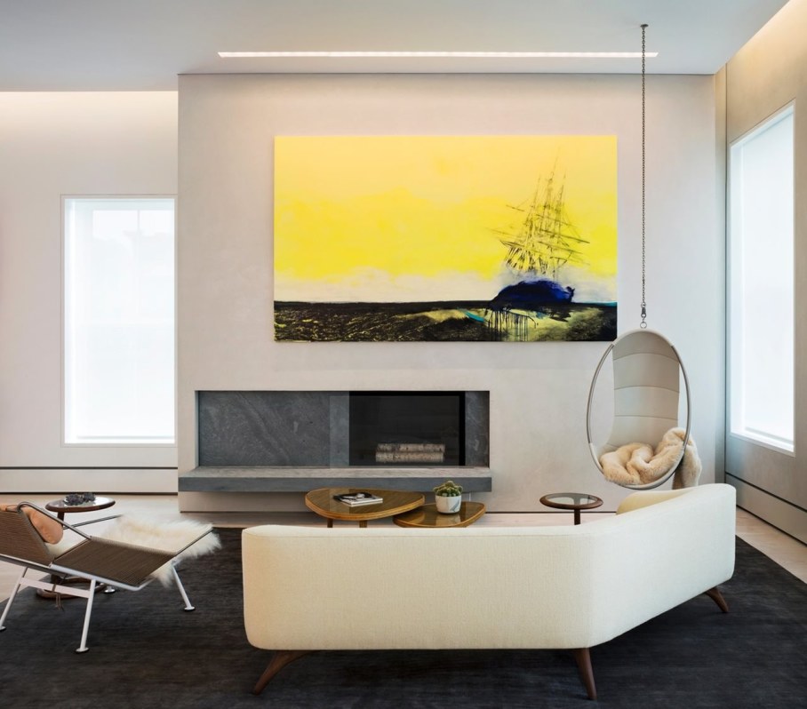 Scandinavian loft in Soho from Gabellini Sheppard Associates - Fireplace
