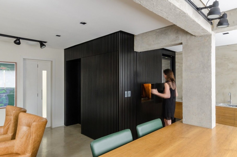 Apartment for a young couple in Brazil - Kitchen with barbecue