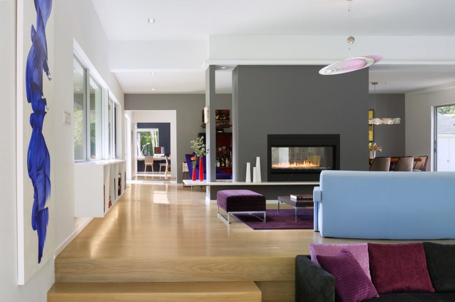 Colonial house from Fougeron Architecture studio - Living room design ideas