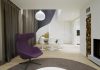Elegant interior design: a duplex apartment with a fireplace in the QUANT complex