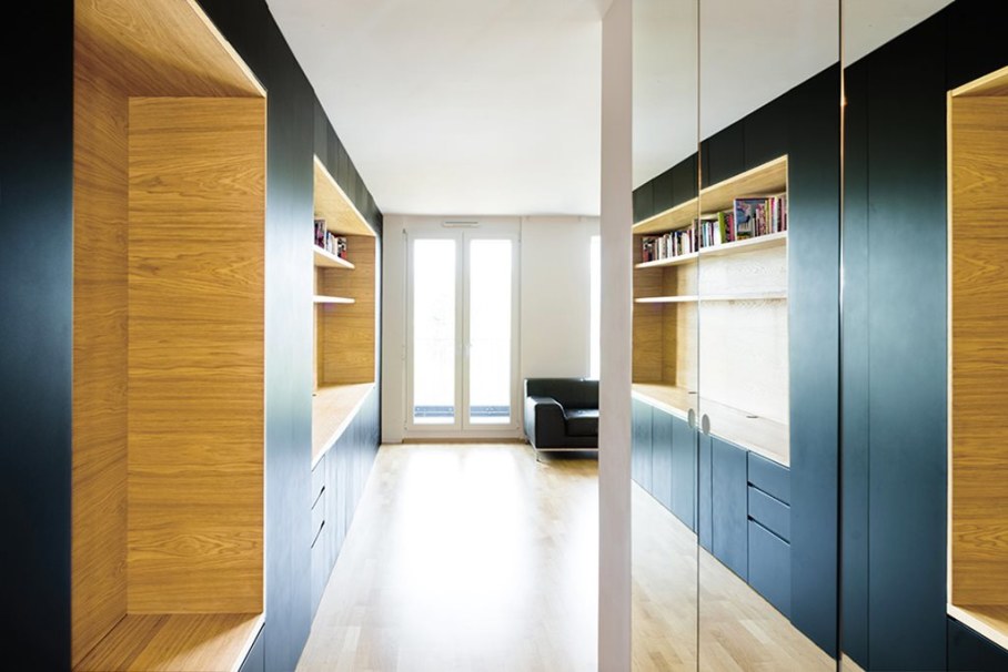 Youth Apartment in Ljubljana by Arhitektura doo studio - Living room
