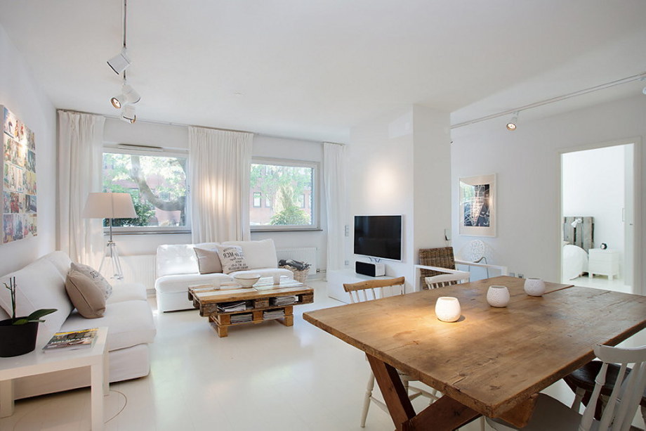 An apartment with the pallet decor in Stockholm 1