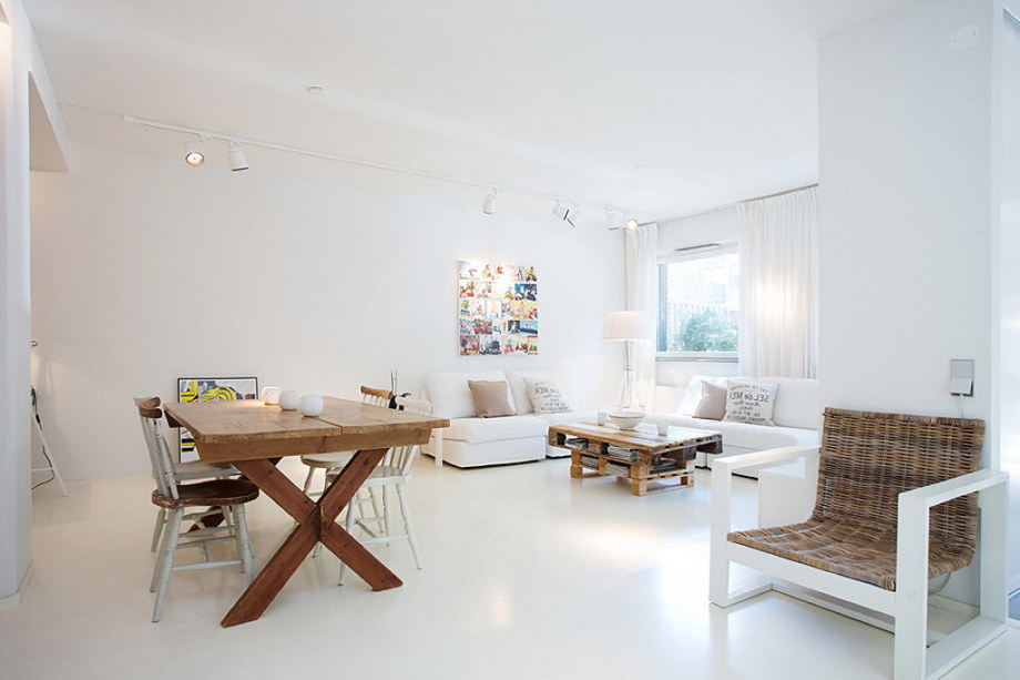 An apartment with the pallet decor in Stockholm 2