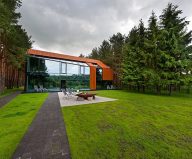 Design project of a private house: country house of a family man