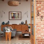 Design of a country house in a mixed style with elements of retro and industrial styles