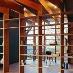 The house is on top of a ridge in Japan