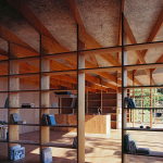 The house is on top of a ridge in Japan