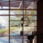 The house is on top of a ridge in Japan