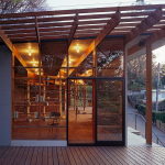 The house is on top of a ridge in Japan