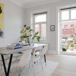 The modern design of the old apartment in Sweden