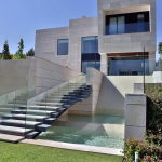 The modern five bedroom house in Madrid
