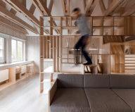 The studio for an architect in the garage from the Ruetemple