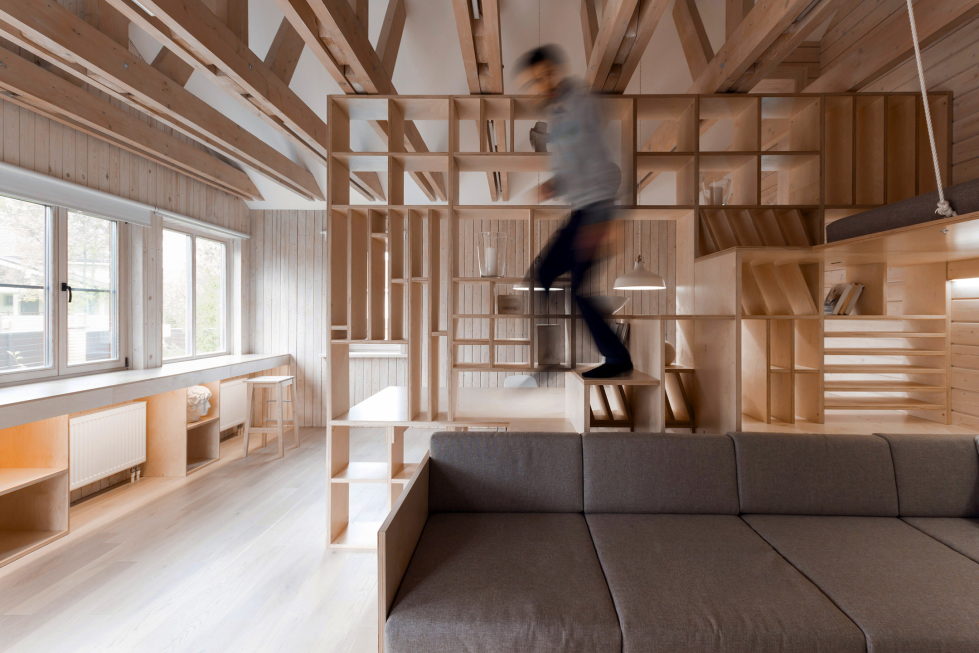 The studio for an architect in the garage from the Ruetemple 19