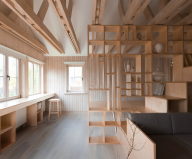 The studio for an architect in the garage from the Ruetemple