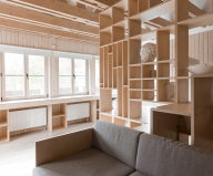 The studio for an architect in the garage from the Ruetemple