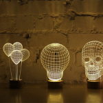 Three dimensionalLEDluminairesfromStudioCheha