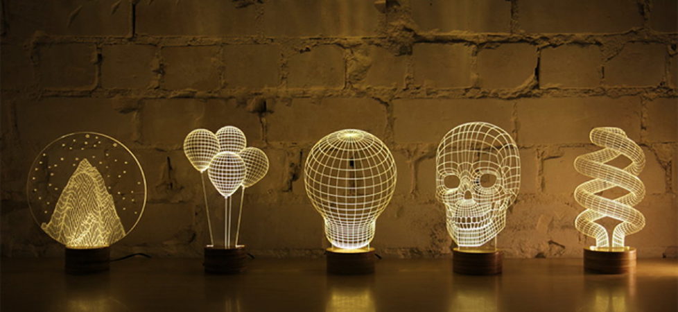 Three dimensionalLEDluminairesfromStudioCheha