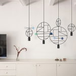 Minimalist pendant lamps Lines Dots from Goula Figuera studio
