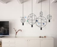 Minimalist pendant lamps Lines Dots from Goula Figuera studio