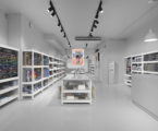 Stylish Monochromic Interior Of Colour Pencils Store