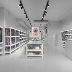 Stylish Monochromic Interior Of Colour Pencils Store