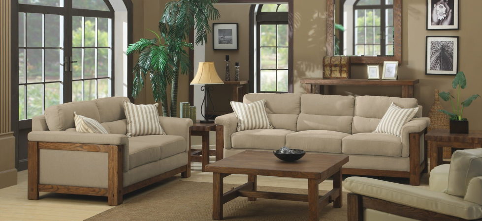 The Country Style – Beige and Brown colors Living room