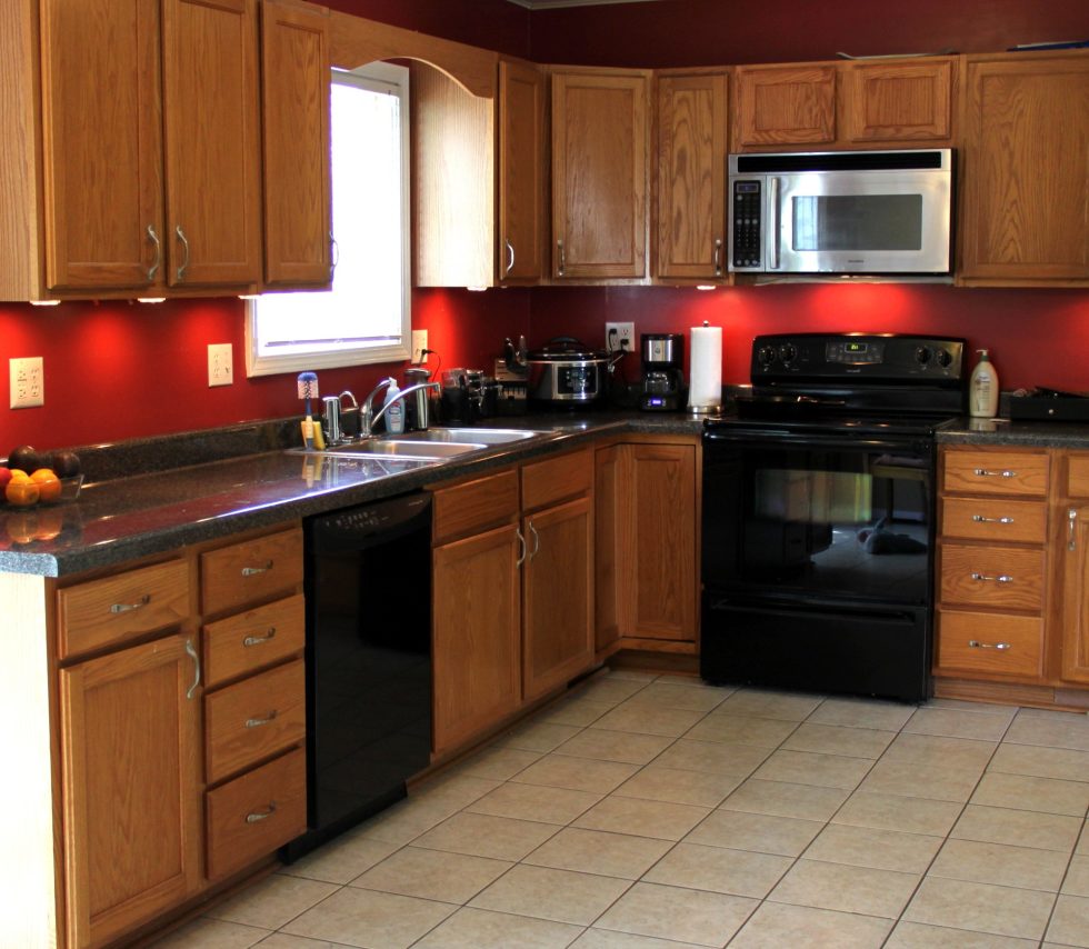 Decoration of The Kitchen in The Beige Color
