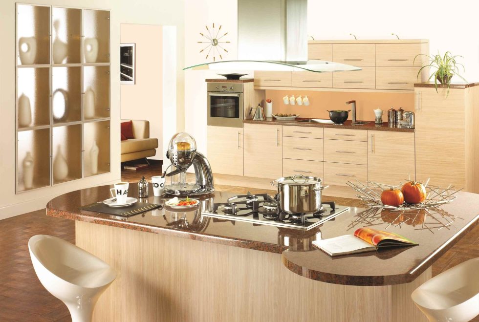 Kitchen interior in The Beige Color