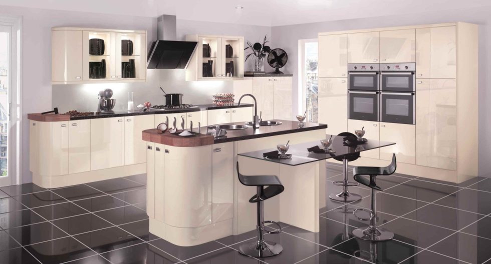 The Futuristic Kitchen in Beige Tones