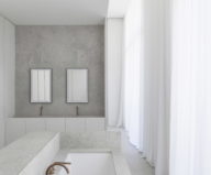 Stone and Wood in The Interior of The Penthouse In Belgium 8