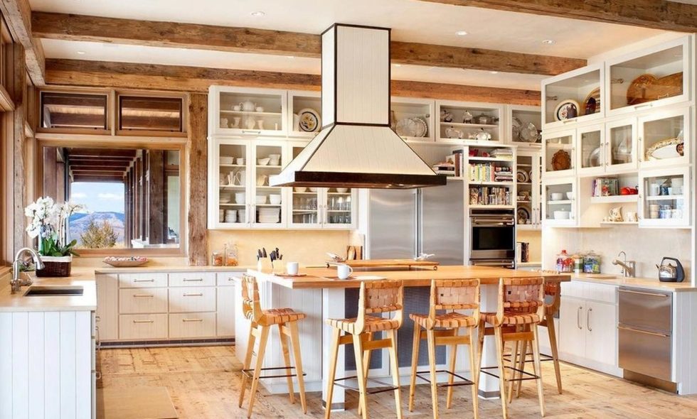 kitchen finishing in the light colors
