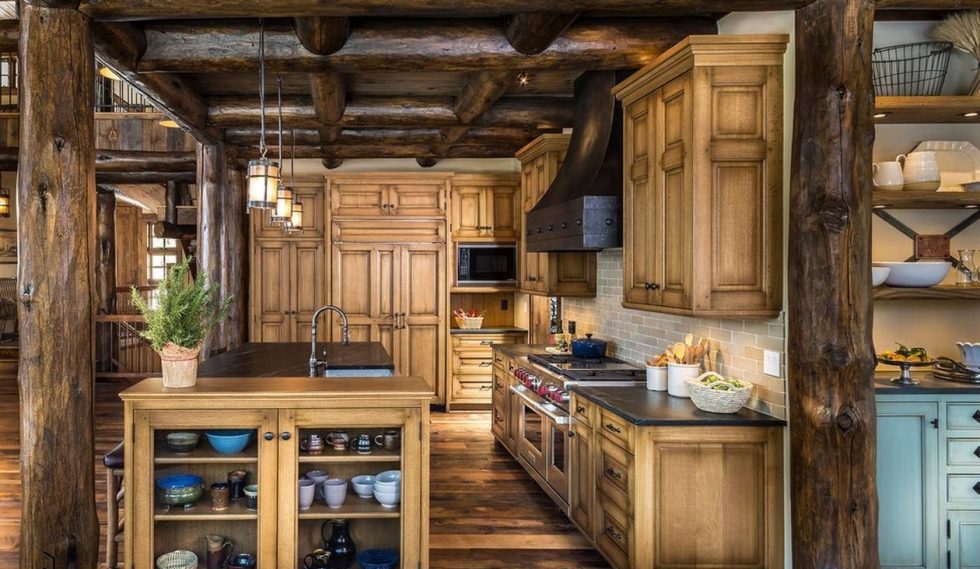 rustic element in kitchen design