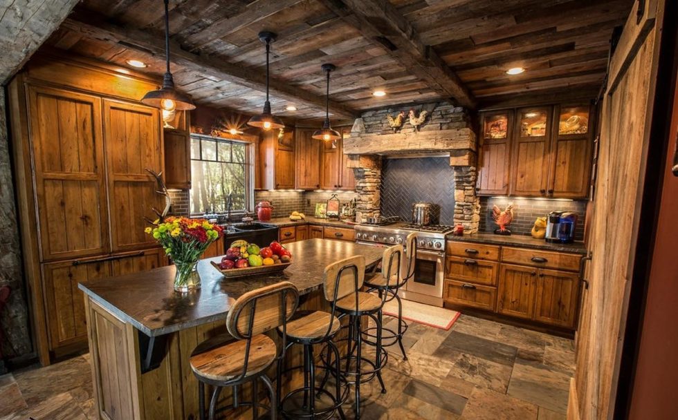 stone finishing kitchen